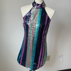 Badgley Mischka sequin cocktail dress